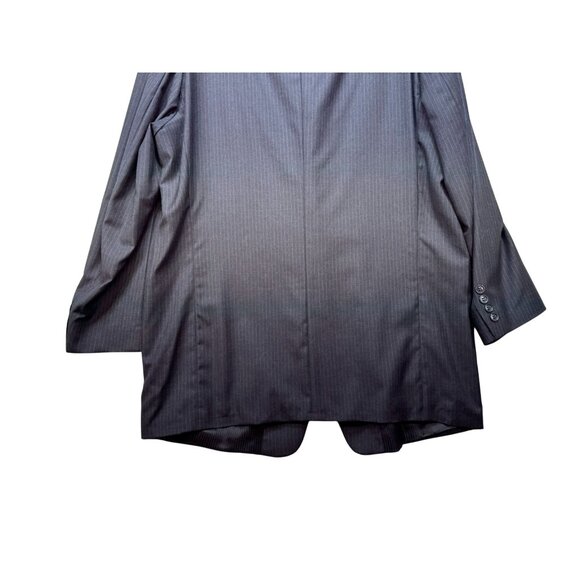 Calvin Klein Mens Pinstripe Wool Blazer 46L Gray - Picture 12 of 13